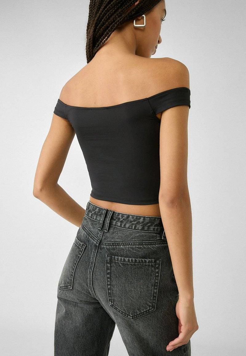 Stradivarius Stradivarius Straight leg jeans - dark grey Kostenloser Versand international