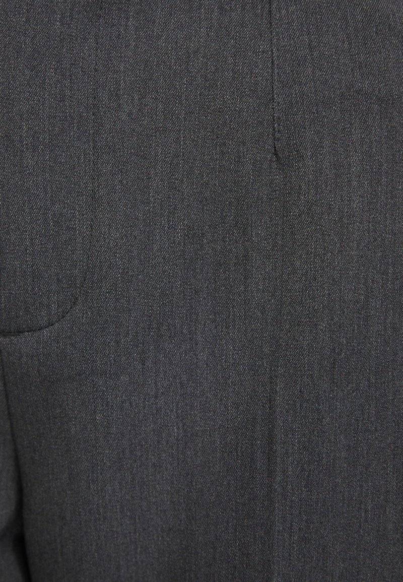 Bershka Bershka WIDE-LEG TAILORED - Trousers - mottled dark grey Begrenzt auf 3 Tage