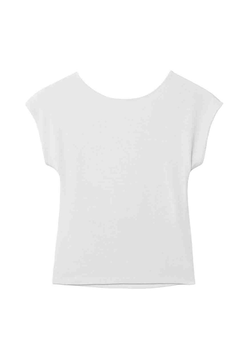 Stradivarius Stradivarius OPEN-BACK - Basic T-shirt - white Auslauf
