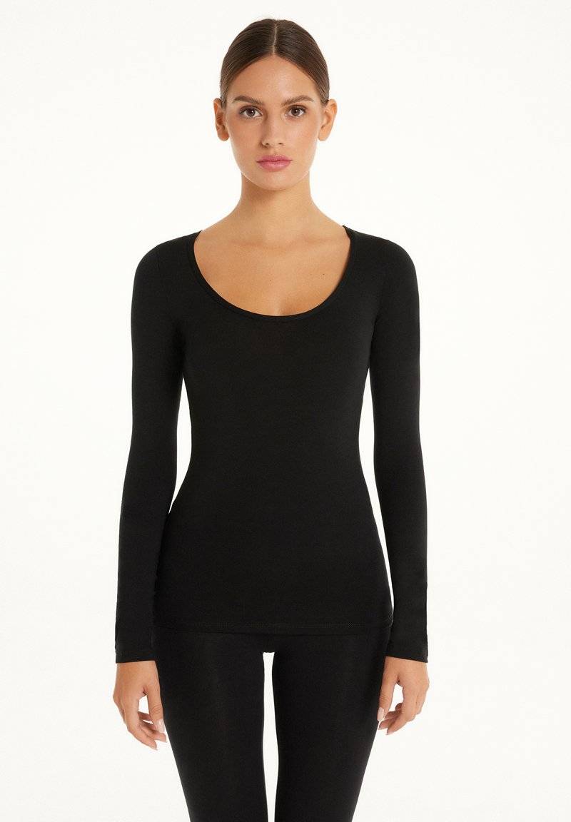 Tezenis Tezenis ROUND-NECK - Long sleeved top - nero Hotsell