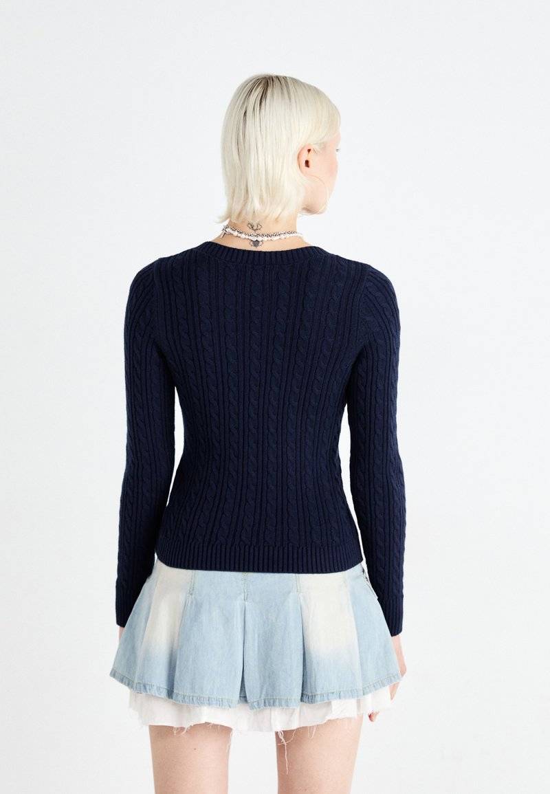 Hollister Co. Hollister Co. ICON CABLE V NECK - Jumper - navy blazer Schlussverkauf