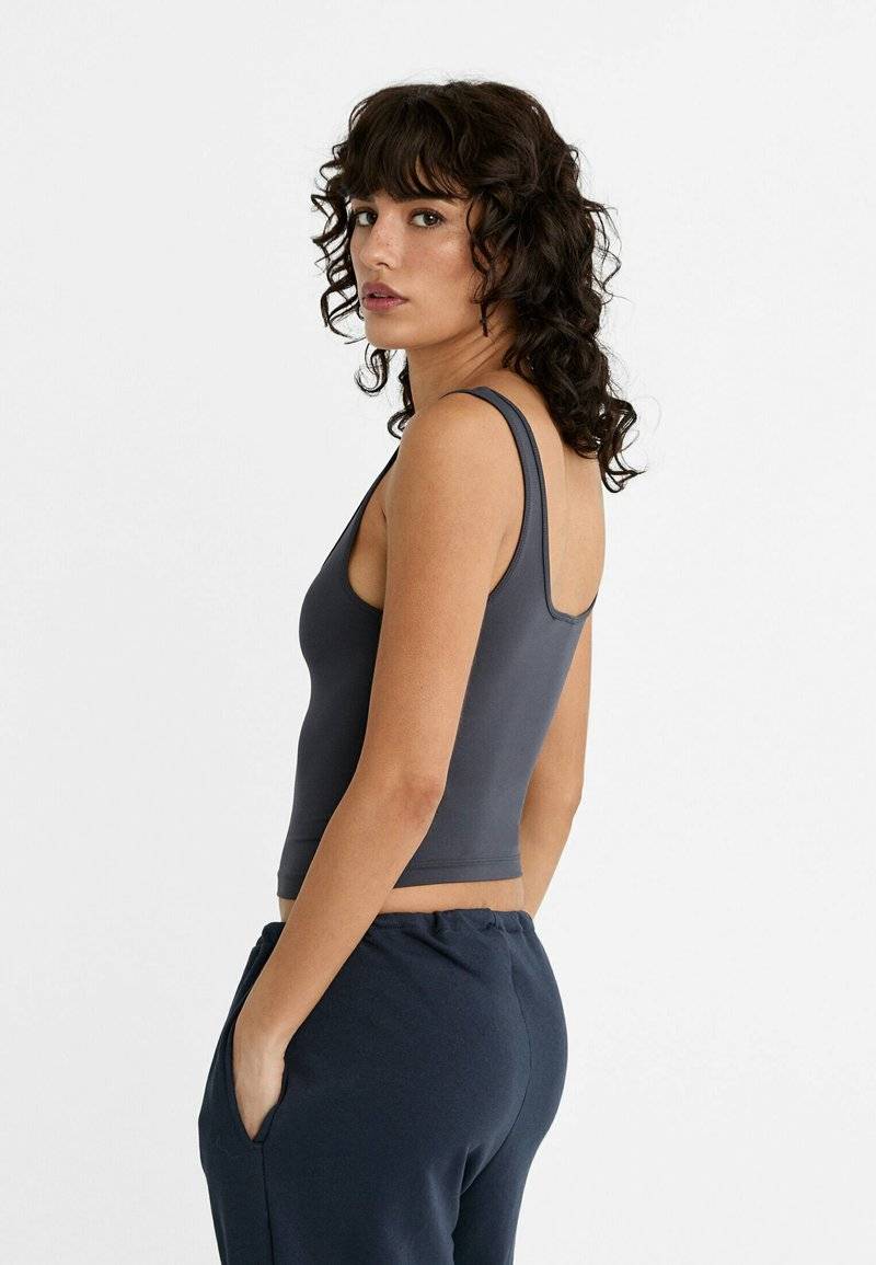 Stradivarius Stradivarius Top - dark blue Kostenloser Versand
