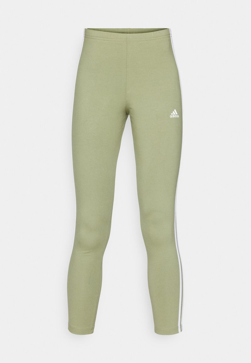 adidas Sportswear adidas Sportswear ESSENTIALS 3 STRIPES HIGH WAISTED - Leggings - tent green Lagerräumung