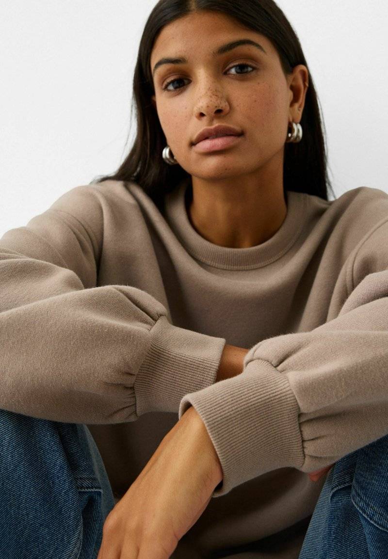Bershka Bershka Sweatshirt - sand Günstiger Verkauf