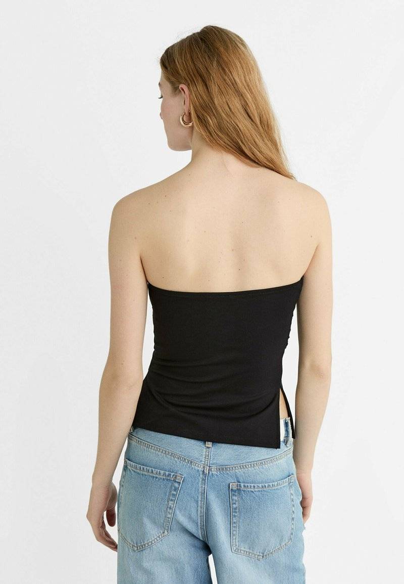 Stradivarius Stradivarius BANDEAU WITH SIDE VENTS - Top - black Fabrikpreis