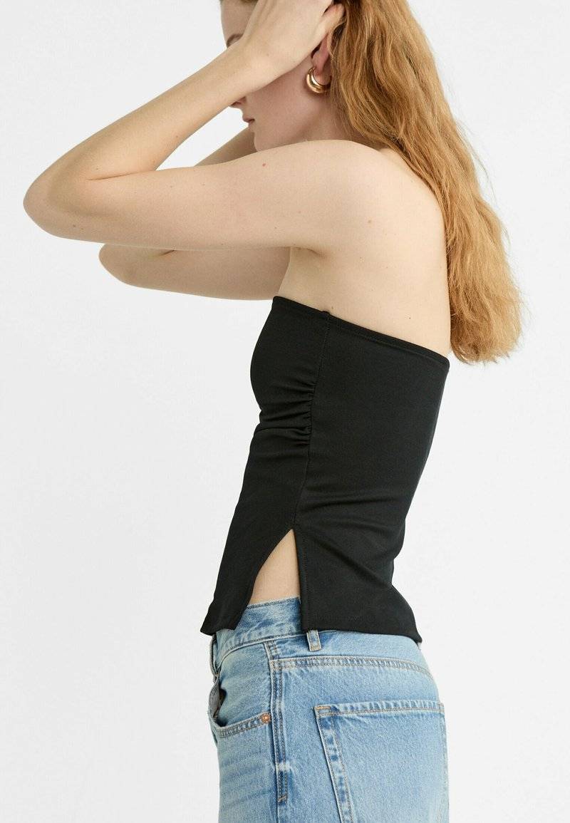 Stradivarius Stradivarius BANDEAU WITH SIDE VENTS - Top - black Fabrikpreis
