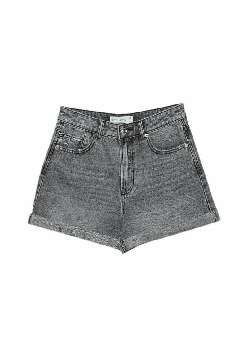 Stradivarius Stradivarius MOM - Denim shorts - grey denim Preisnachlass