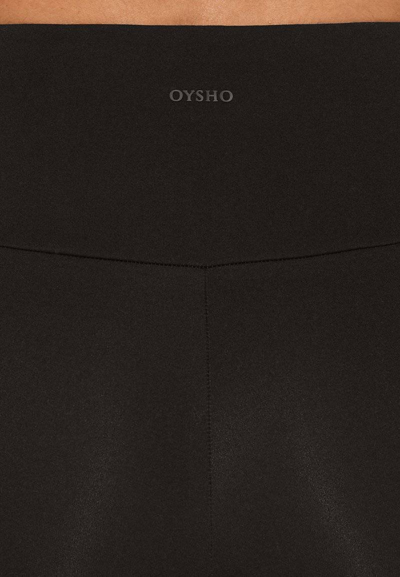 OYSHO OYSHO COMFORTLUX HIGH-RISE BIKER 20cm - Leggings - black Bis zu 50% Rabatt