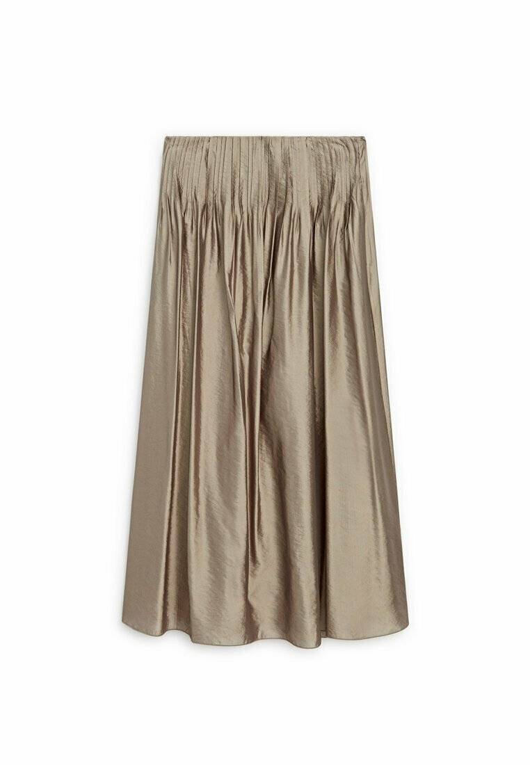Massimo Dutti Massimo Dutti Pleated skirt - beige Sonderangebot