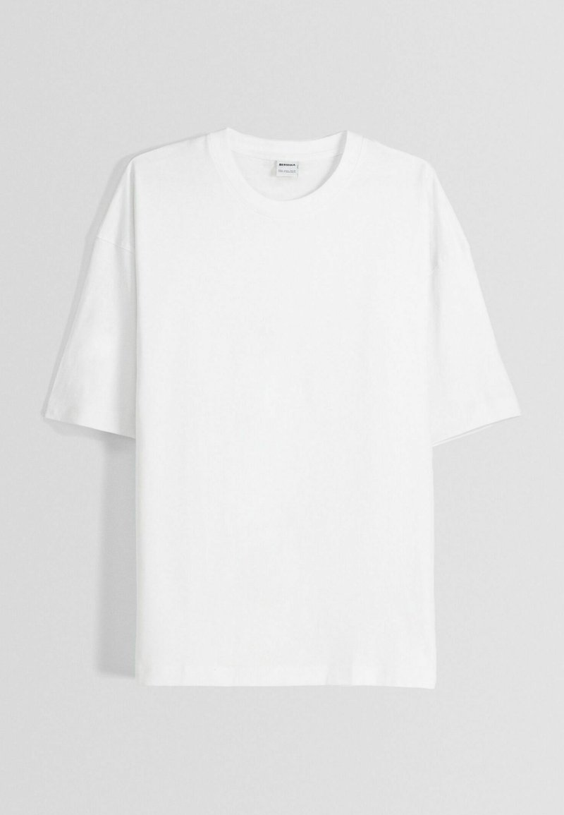Bershka Bershka SHORT SLEEVE - Basic T-shirt - white Preisnachlass
