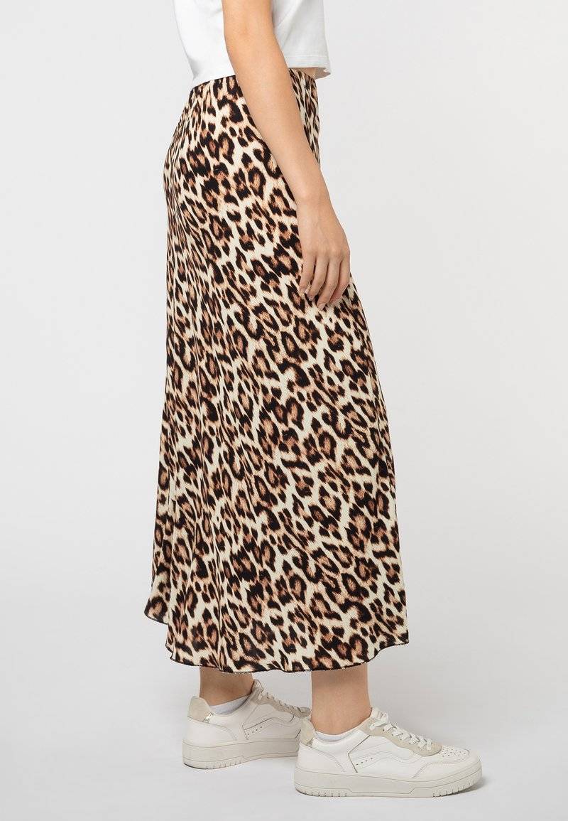 Sublevel Sublevel LEOPARDEN - Maxi skirt - middle brown Black Friday