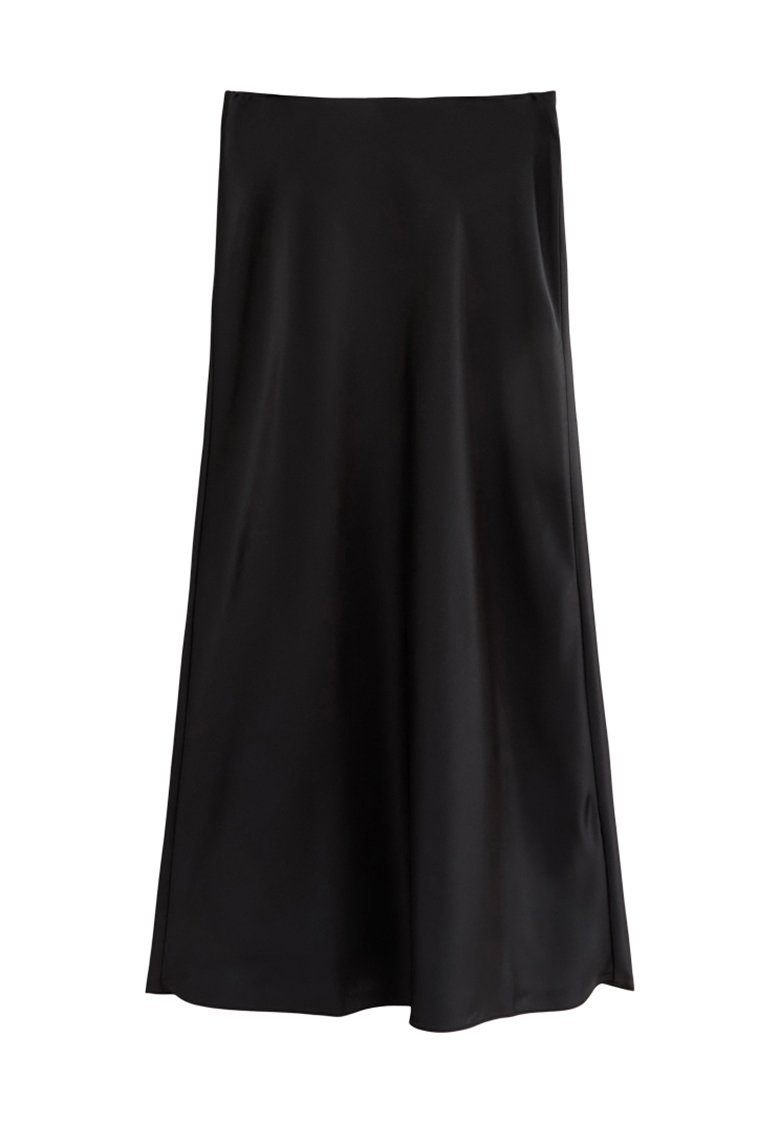 New Look New Look BIAS CUT MIDI - A-line skirt - black Valentinstagsangebot
