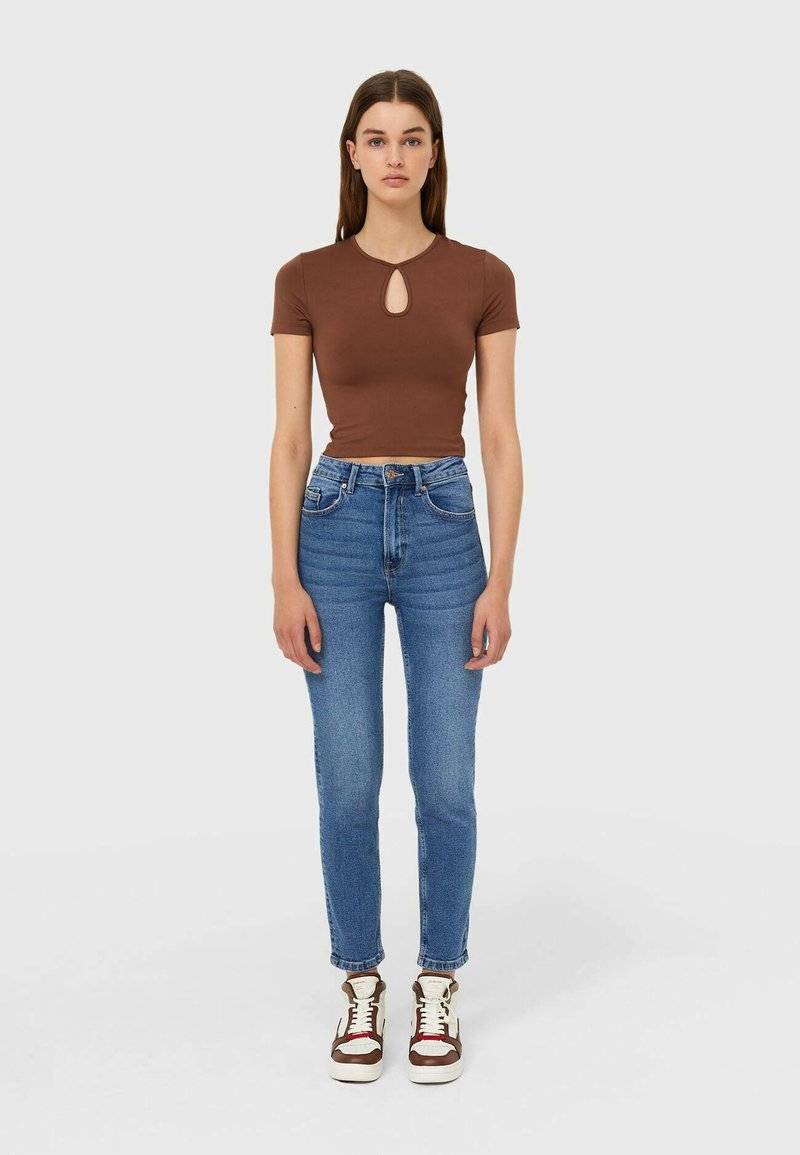Stradivarius Stradivarius SLIM FIT - Slim fit jeans - dark blue Jubiläumsangebot