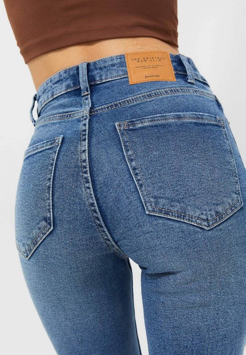 Stradivarius Stradivarius SLIM FIT - Slim fit jeans - dark blue Jubiläumsangebot