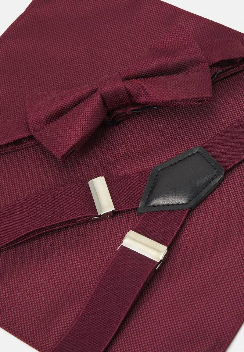 Pier One Pier One SUSPENDER/HOSENTRÄGER SET - Pocket square - bordeaux Online Outlet