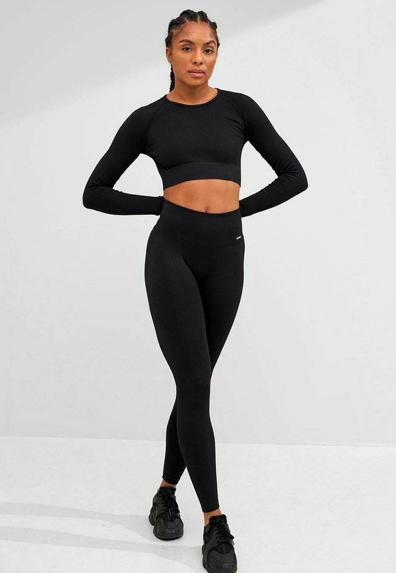 aim’n® aim’n® RIBBED SEAMLESS - Leggings - black Bis zu 65% Rabatt