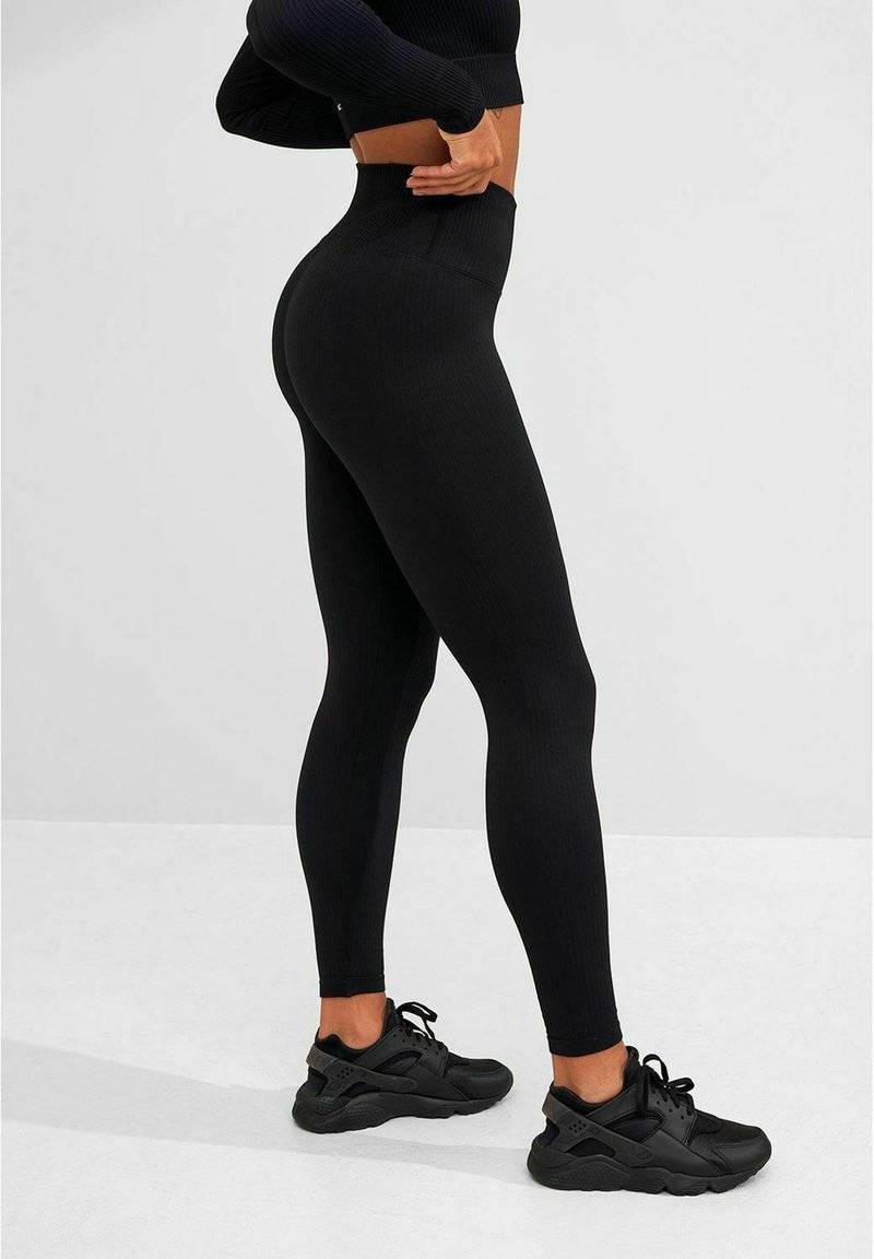 aim’n® aim’n® RIBBED SEAMLESS - Leggings - black Bis zu 65% Rabatt