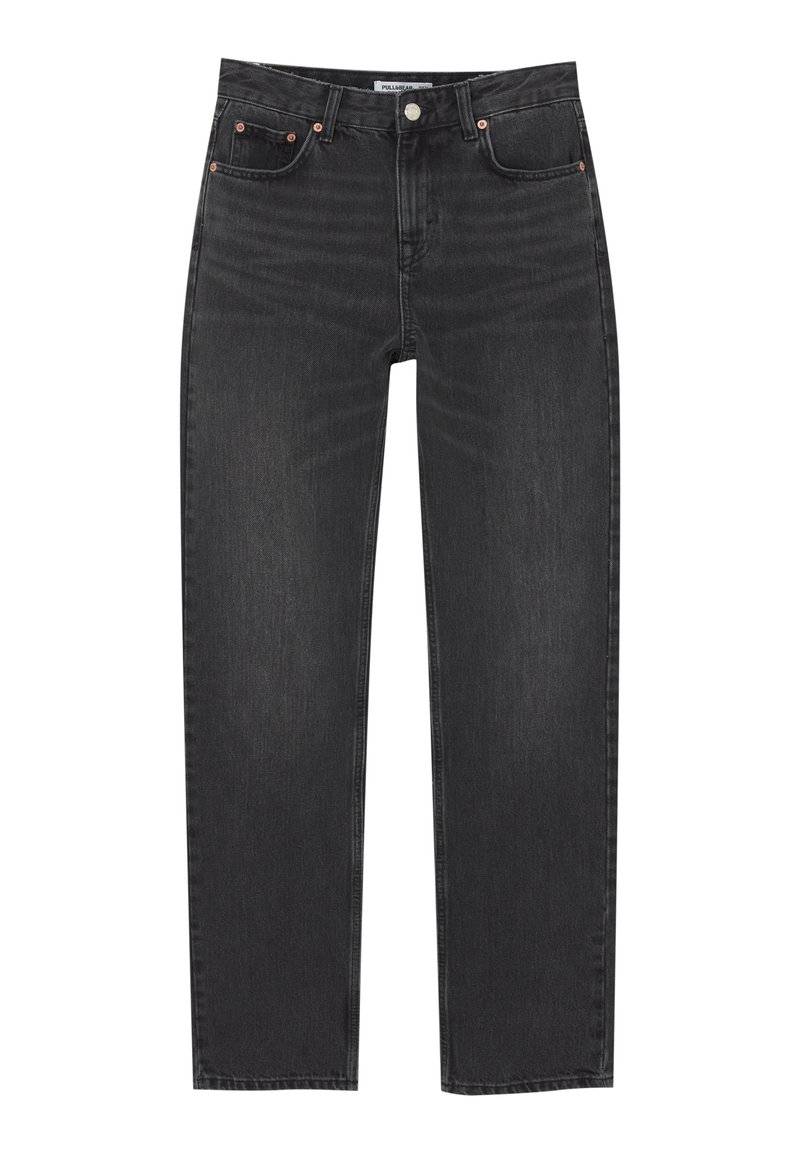 PULL&BEAR PULL&BEAR MID-WAIST - Straight leg jeans - black Kauf eins, bekomm eins gratis