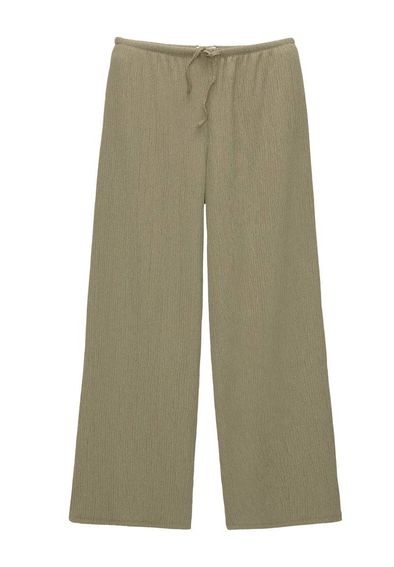 PULL&BEAR PULL&BEAR WIDE-LEG FLOWING - Trousers - khaki Sonderangebote