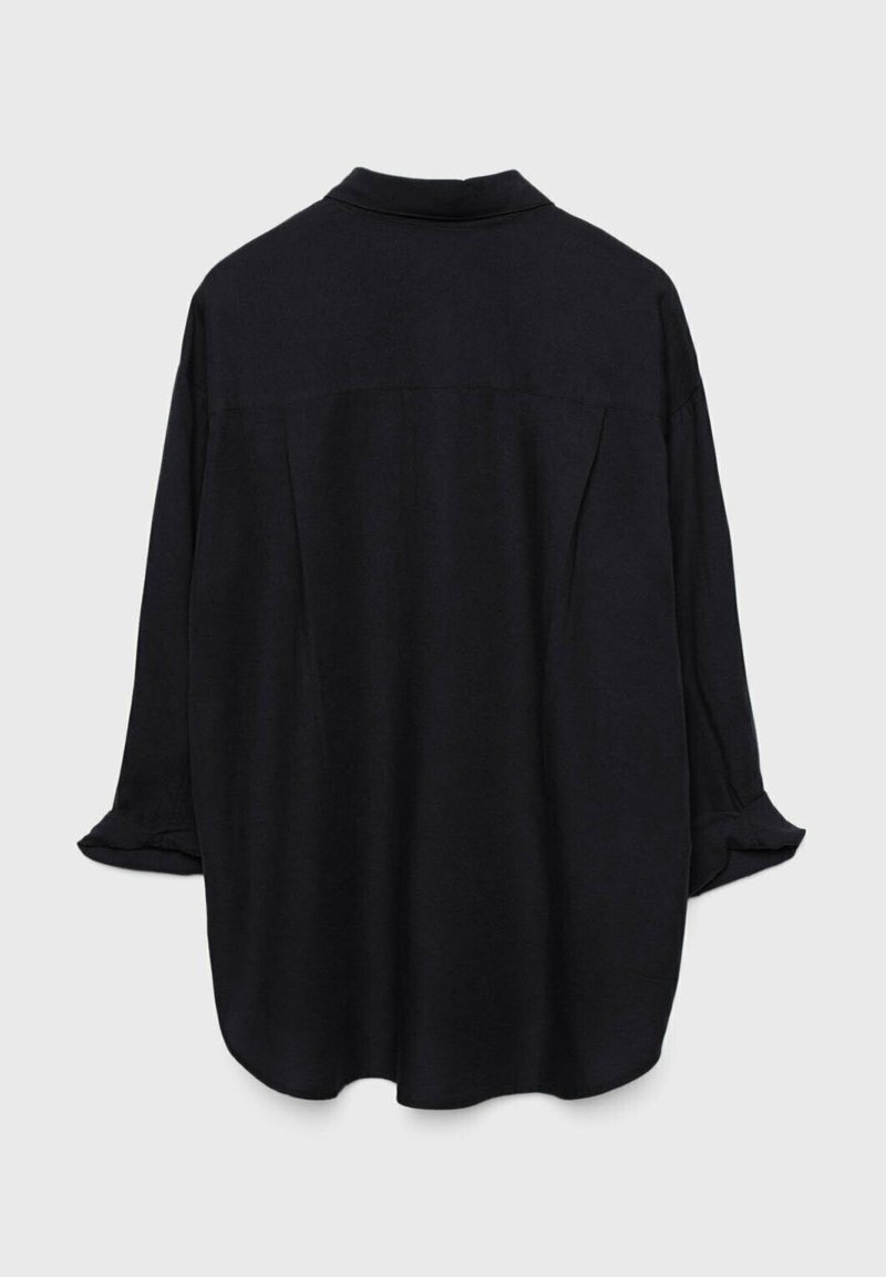 Stradivarius Stradivarius RUSTIKALES DAILY - Button-down blouse - black VIP-Rabatte