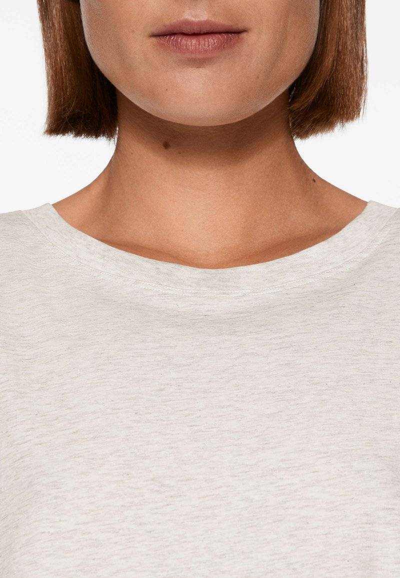 OYSHO OYSHO SHORT SLEEVE - Basic T-shirt - mottled light grey Fabrikpreis