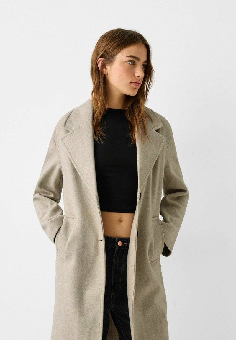 Bershka Bershka SOFT - Classic coat - white Tiefpreis