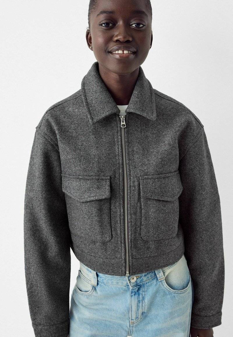 Bershka Bershka Summer jacket - blue grey Neueste Stile