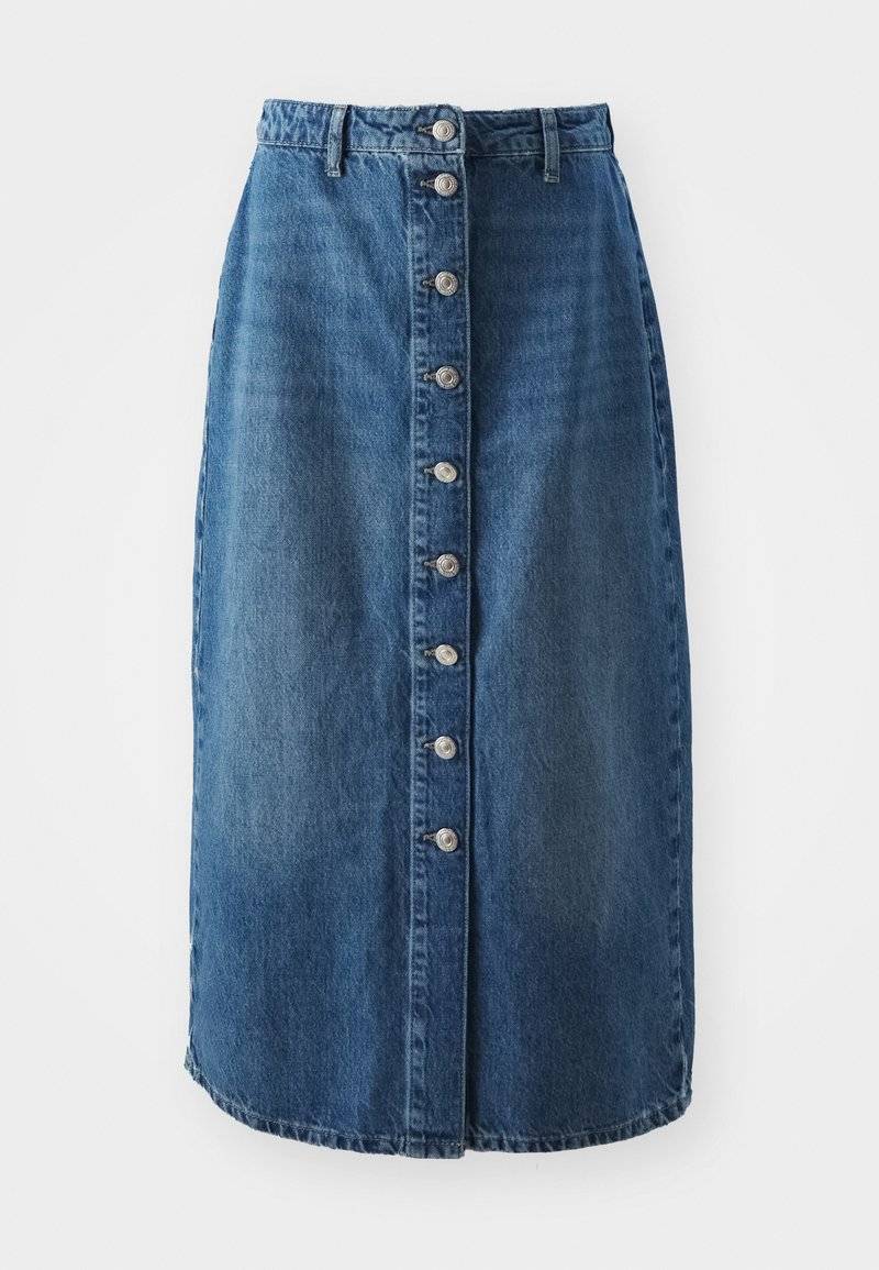 ONLY ONLY ONLCECE MIDI BUTTON SKIRT - A-line skirt - medium blue denim Bis zu 60% Rabatt