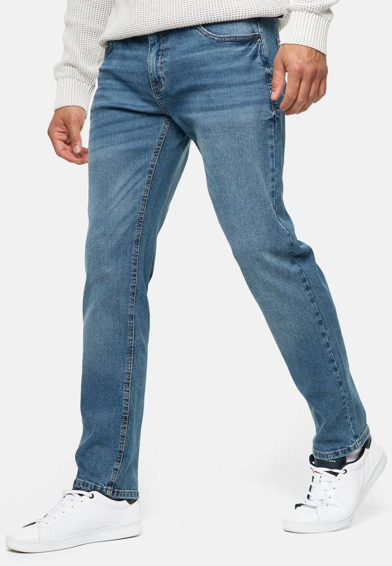 INDICODE JEANS INDICODE JEANS INSANTINO - Straight leg jeans - medium dark cloud Sonderangebot der Fabrik