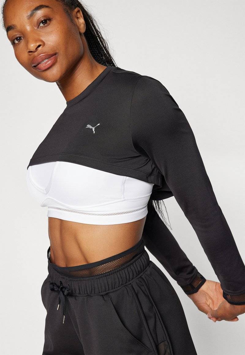 Puma Puma PAMELA REIF CROPPED - Long sleeved top - black Online Shopping