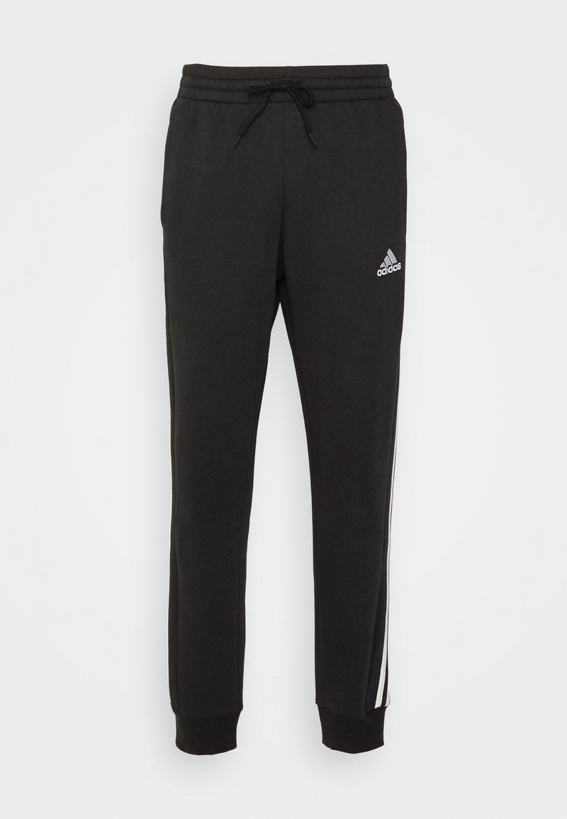 adidas Sportswear adidas Sportswear ESSENTIALS TAPERED CUFF 3 STRIPES PANTS - Tracksuit bottoms - black white Jubiläumsangebot
