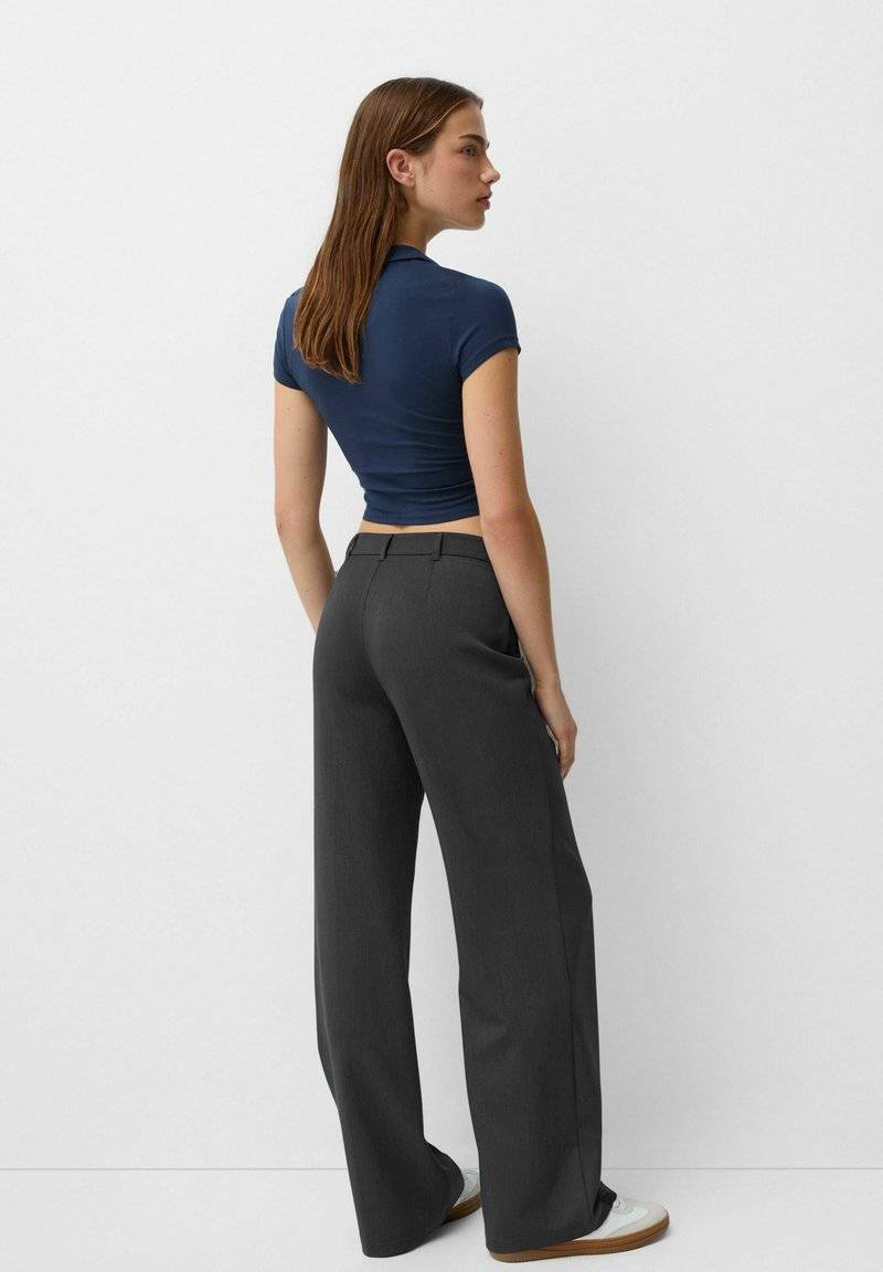 Bershka Bershka Trousers - mottled grey Super Sparpreis