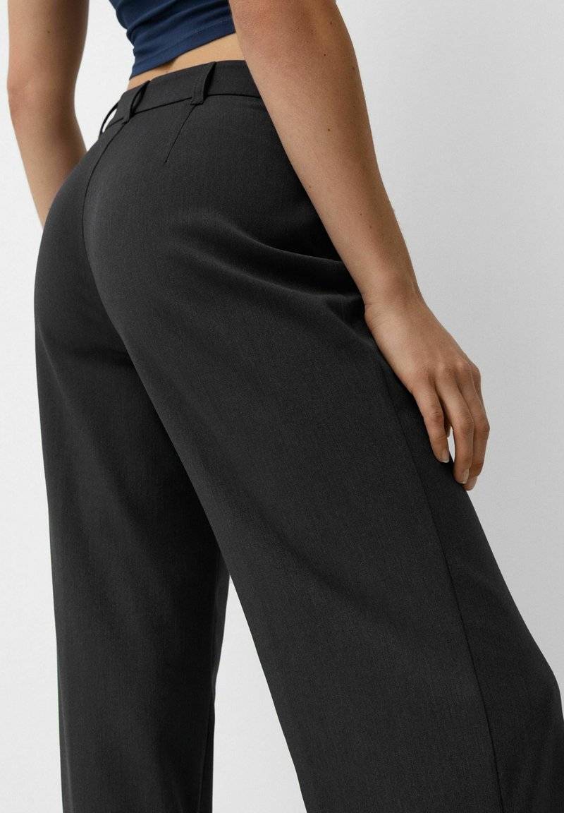Bershka Bershka Trousers - mottled grey Super Sparpreis