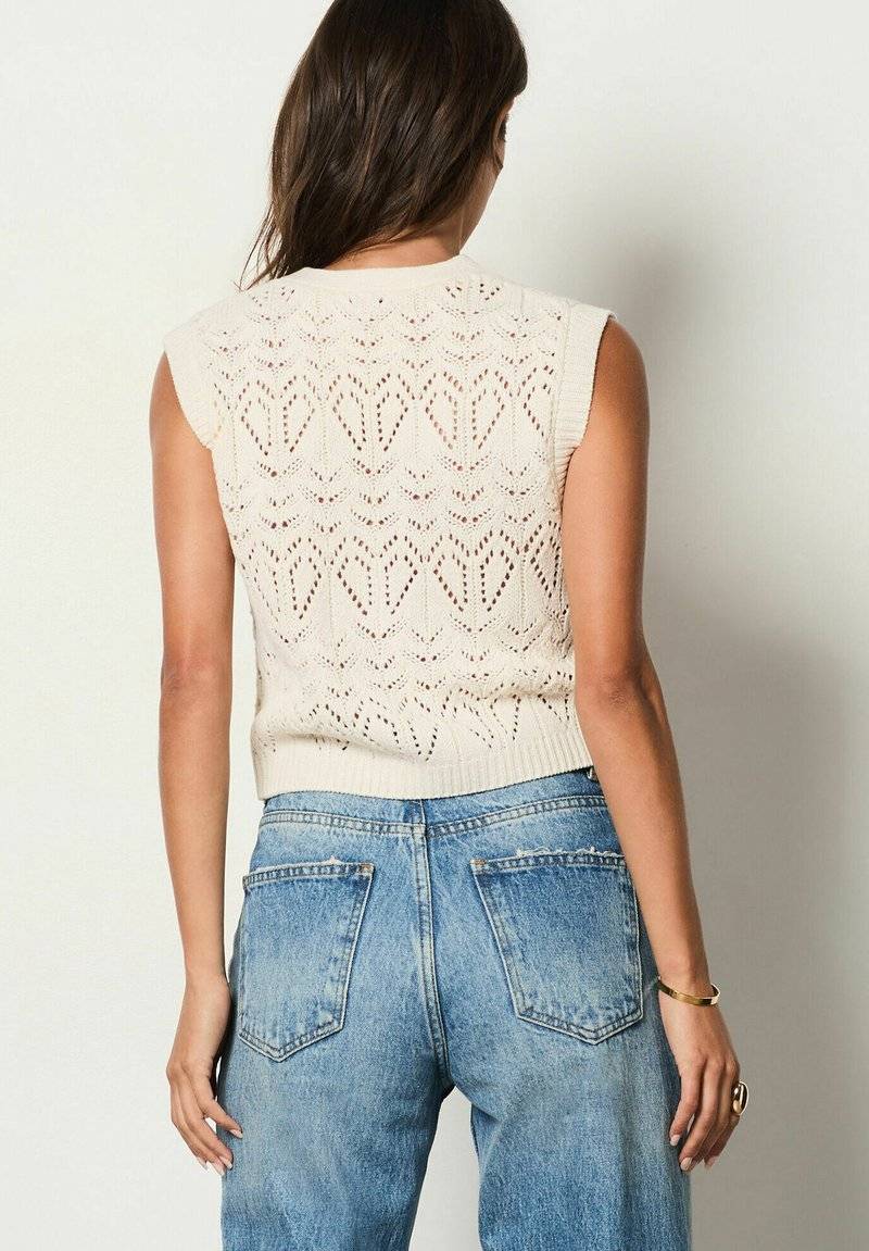 Etam Etam FOLIO - Waistcoat - ecru Begrenzte Freigabe