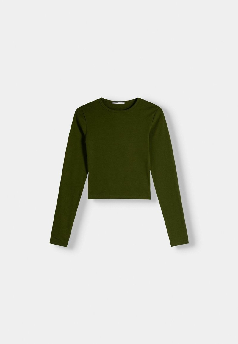 Bershka Bershka LONG SLEEVE - Long sleeved top - green Neueste Stile
