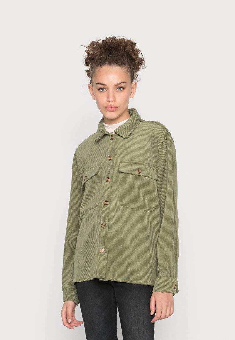 Pieces Pieces PCEFFI - Button-down blouse - olivine Bis zu 50% Rabatt