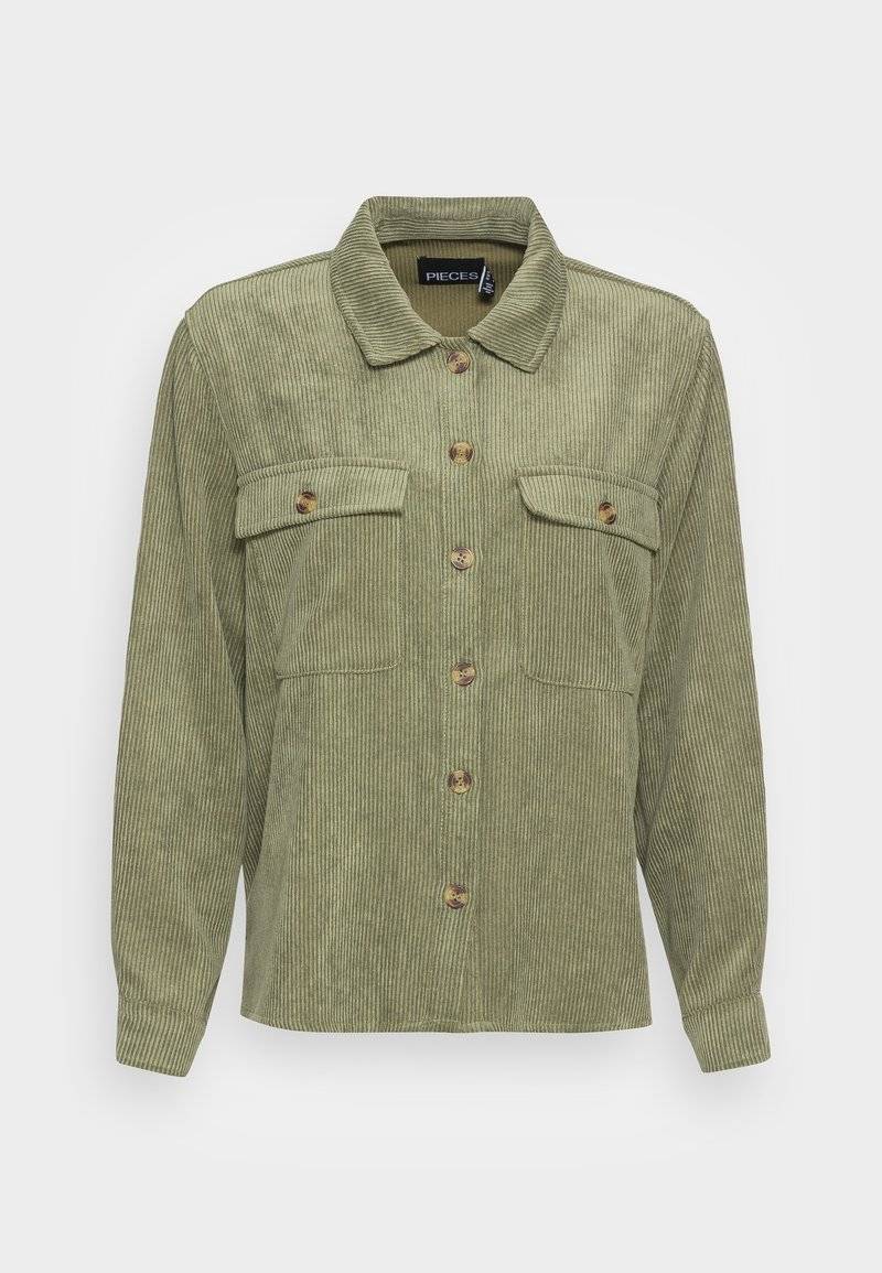 Pieces Pieces PCEFFI - Button-down blouse - olivine Bis zu 50% Rabatt