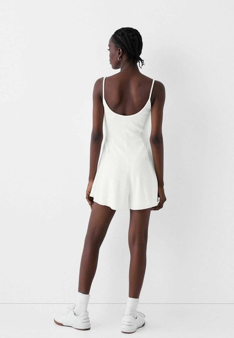 Bershka Bershka PRINTED - PLAYSUIT - Jumpsuit - white Nur für heute