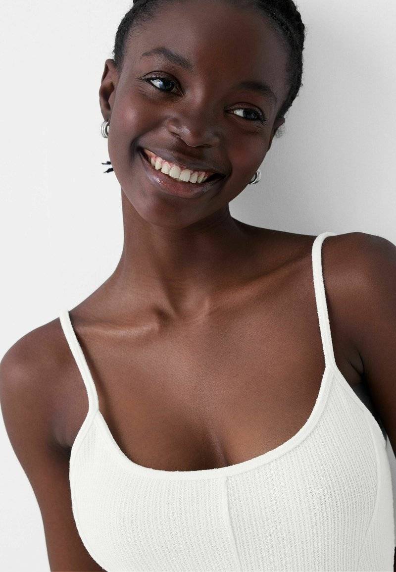 Bershka Bershka PRINTED - PLAYSUIT - Jumpsuit - white Nur für heute
