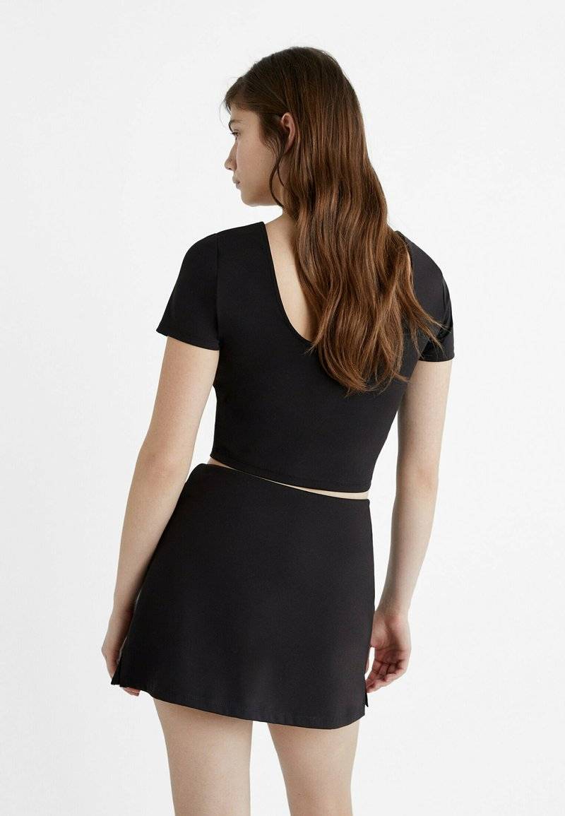 Stradivarius Stradivarius Mini skirt - black Super Rabatt