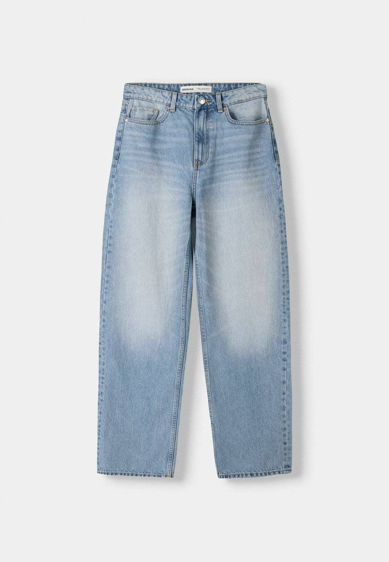 Bershka Bershka MOM - Straight leg jeans 50% Rabatt mit kostenlosem Versand