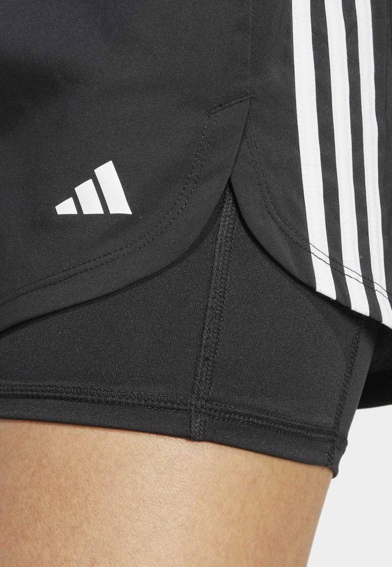 adidas Performance adidas Performance PACER 3-STRIPES WOVEN - Sports shorts - black Kostenloser Versand international