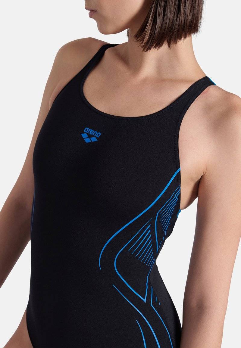 Arena Arena REFLECTING - Swimsuit - black blue river Black Friday Preise