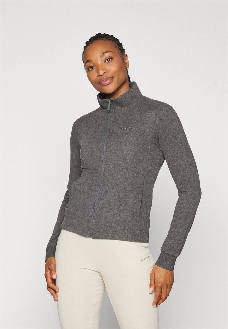 ONLY Play ONLY Play ONPMELINA ZIP - Zip-up sweatshirt - dark grey melange Nur für heute