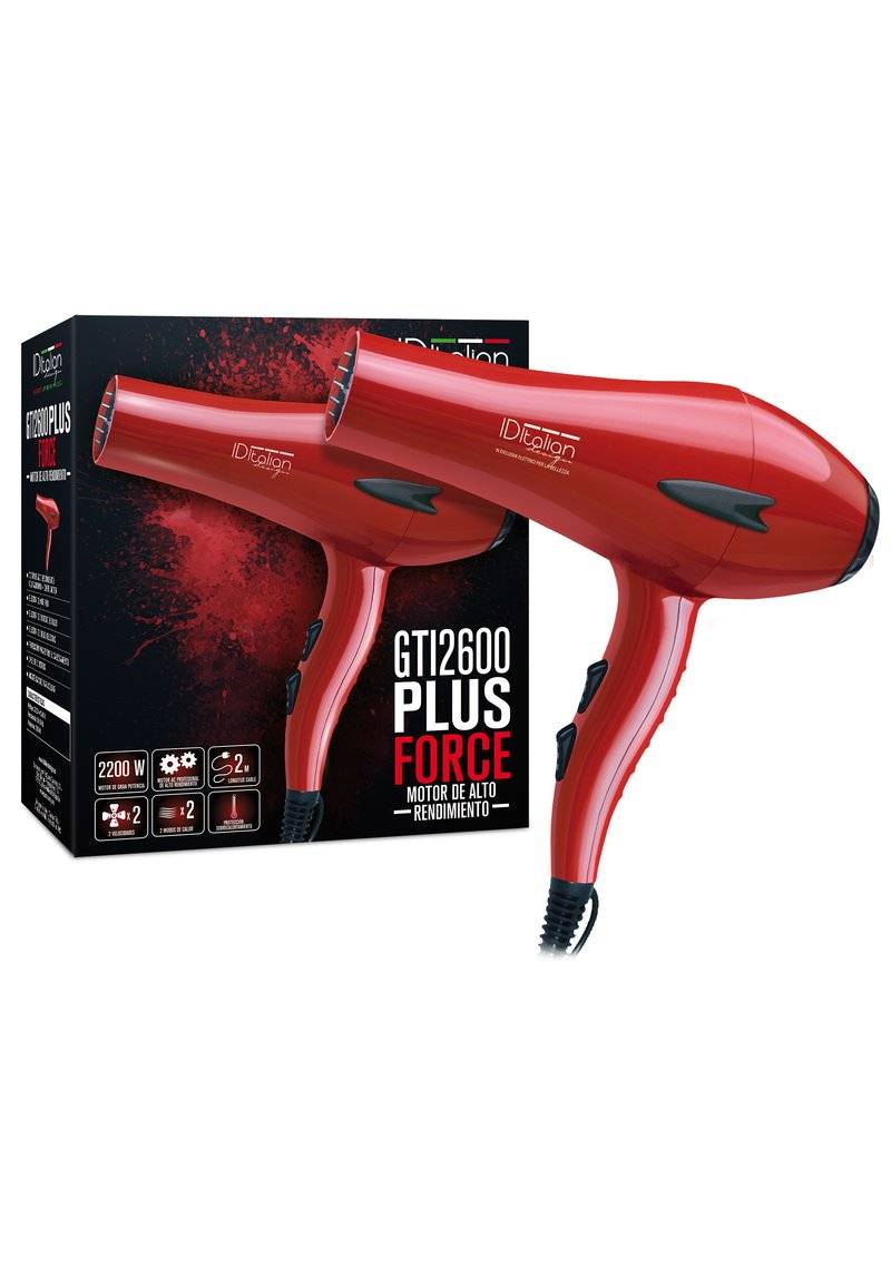 Italian Design Italian Design ELECTRICAL ITEMS GTI 2600 DRYER FORCE PLUS - Hair Styling Tool - red Blitzverkäufe