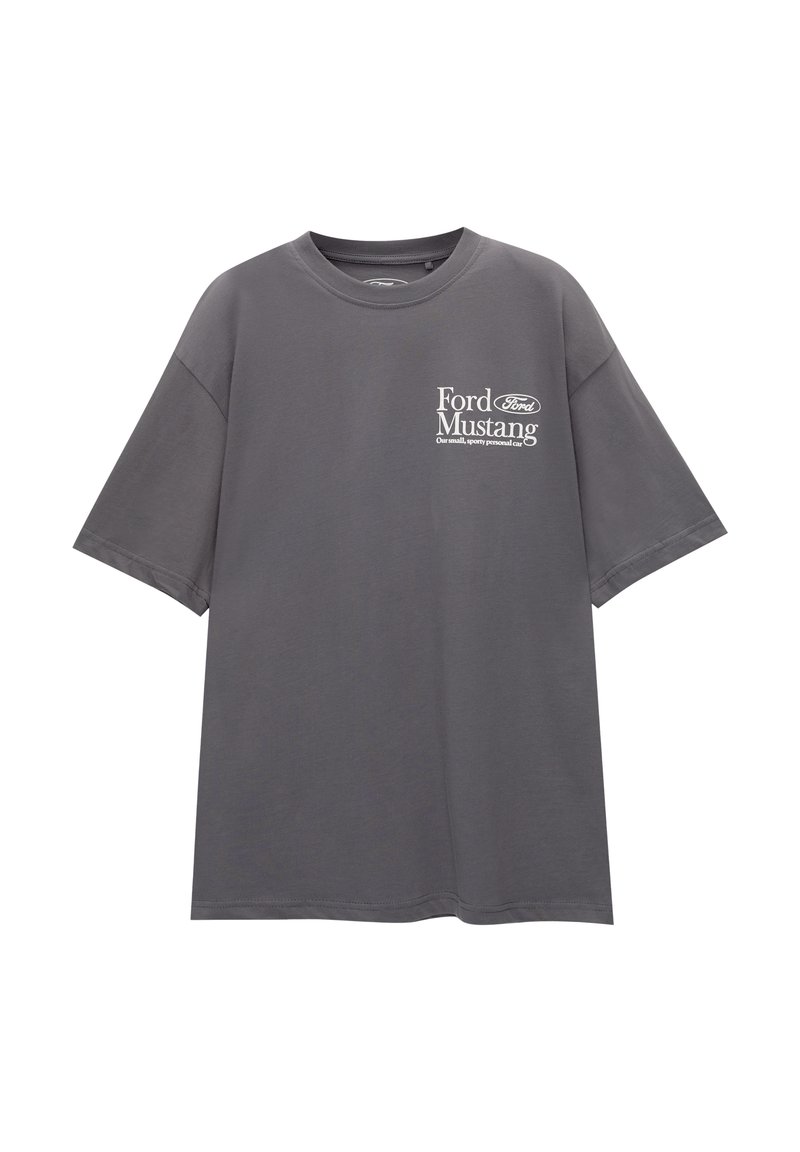 PULL&BEAR PULL&BEAR FORD SHORT SLEEVE - Print T-shirt - grey Flash Sale