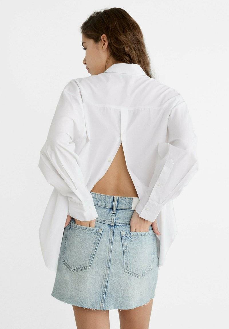 Stradivarius Stradivarius A-line skirt - light blue denim Cyber Monday