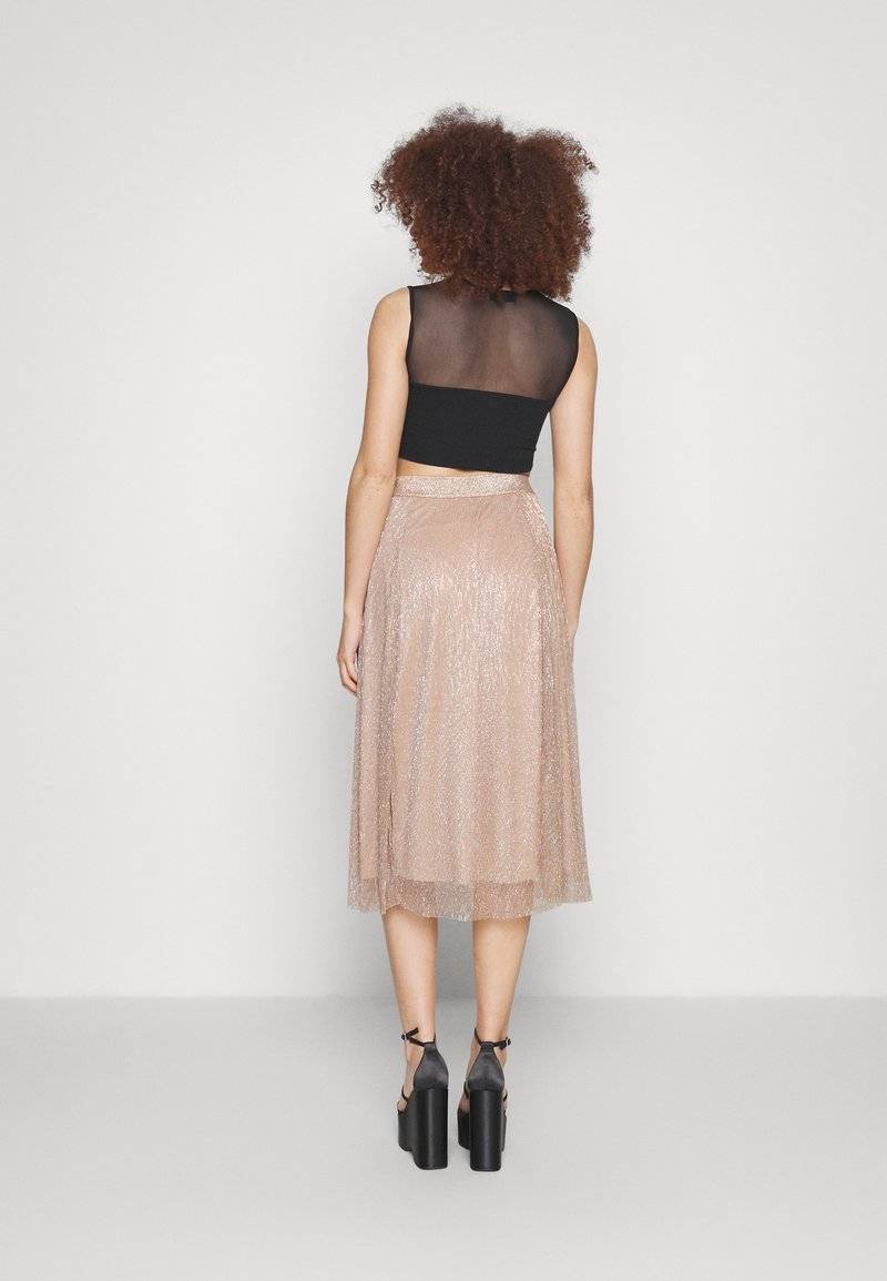 ONLY ONLY ONLTINGA SHINE SKIRT - A-line skirt - beige Muttertagsangebot
