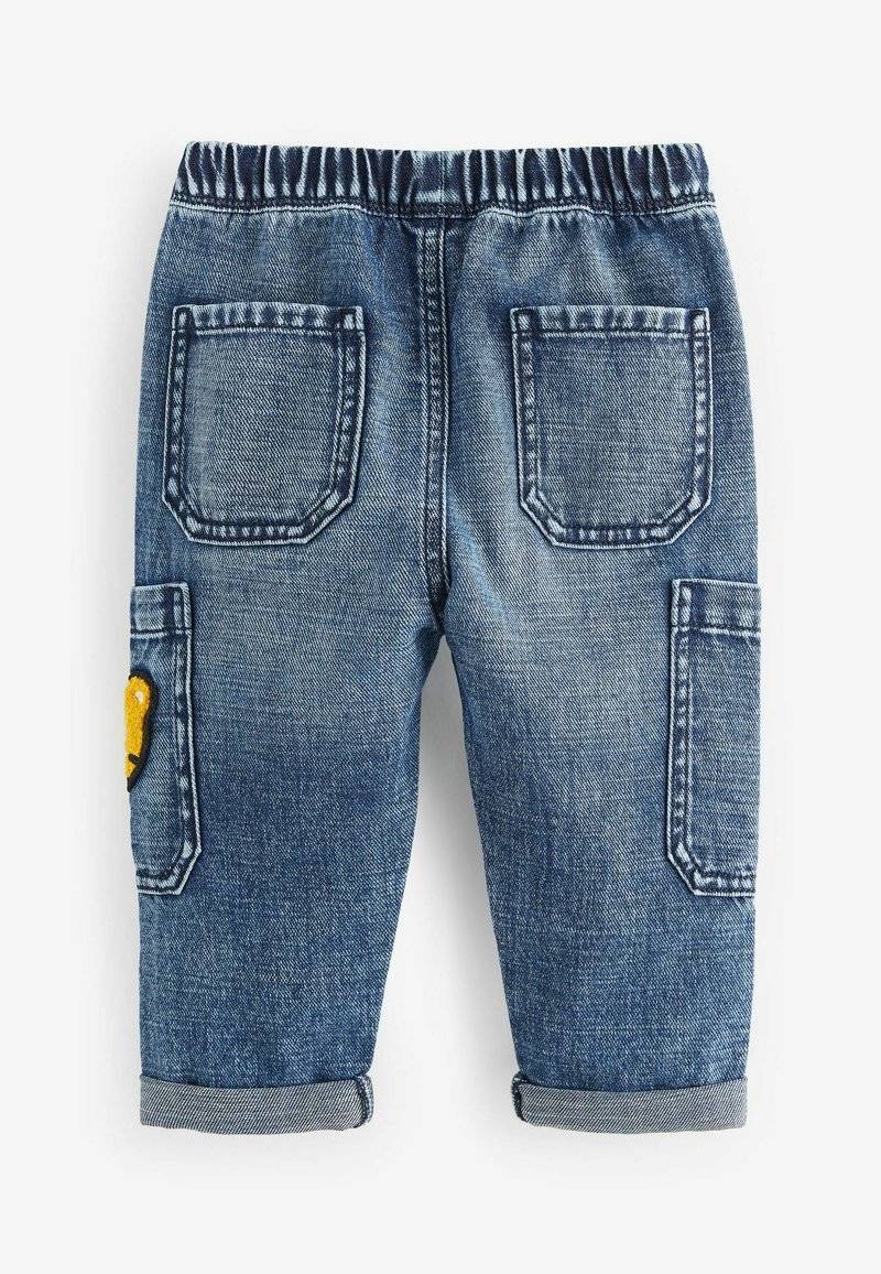 Next Next UTILITY - Relaxed fit jeans - mid blue denim with tiger Neueste Mode