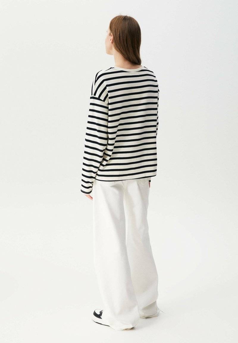PULL&BEAR PULL&BEAR BASIC - Long sleeved top - mottled black Online Outlet